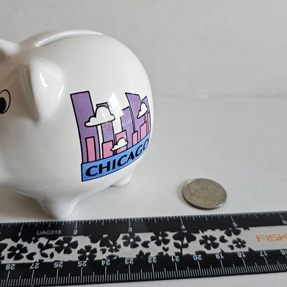 Chicago Windy City Skyline Piggy Bank Souvenir - Picture 7 of 9